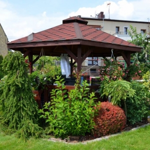 Zdjęcia przedstawiają ogród który zdobył I miejsce