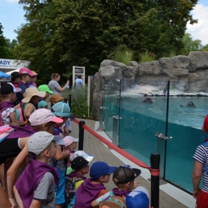 Zdjęcie przedstawia uczestników w ZOO w Chorzowie