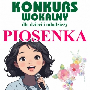 Plakat konkursu wokalnego Piosenka dla Mamy