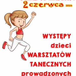 Plakat dotyczący występu dzieci z tańca nowoczesnego