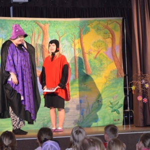 Występ teatralny dla dzieci w sali widowiskowej GOK
