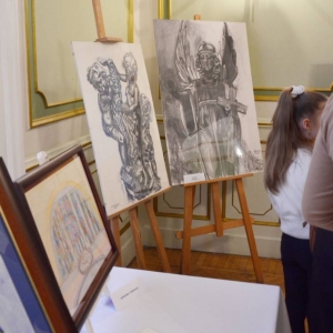 Wernisaż wystawy prac rysunku, malarstwa, fotografii, witrażu oraz mozaiki witrażowej wykonanych w Gminnym Ośrodku Kultury w Świerklańcu