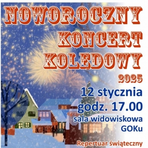 Noworoczny Koncert Kolędowy w GOKu - Plakat
