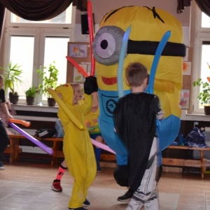 V dzień zimowiska. Bal przebierańców. Zabawa karnawałowa w GOKu.