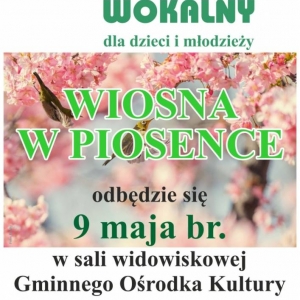 Plakat konkursu wokalnego Wiosna w piosence
