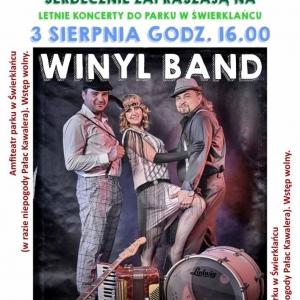 Plakat z koncertu zespołu Winyl Band