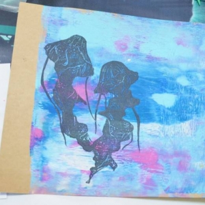 Prace graficzne na druku gelly plate