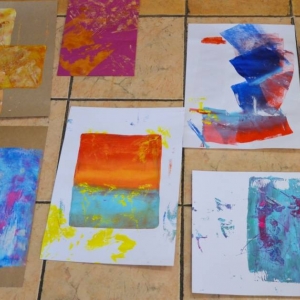 Prace graficzne na druku gelly plate