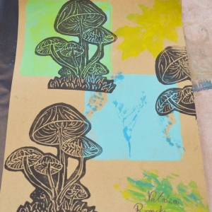 Praca graficzna na druku gelly plate