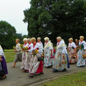 na czele korowodu dożynkowego 2012 rok