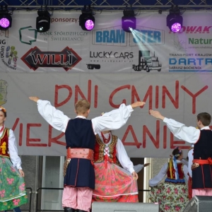 Zdjęcie przedstawia artystów występujących na scenie podczas VI Dni Gminy Świerklaniec