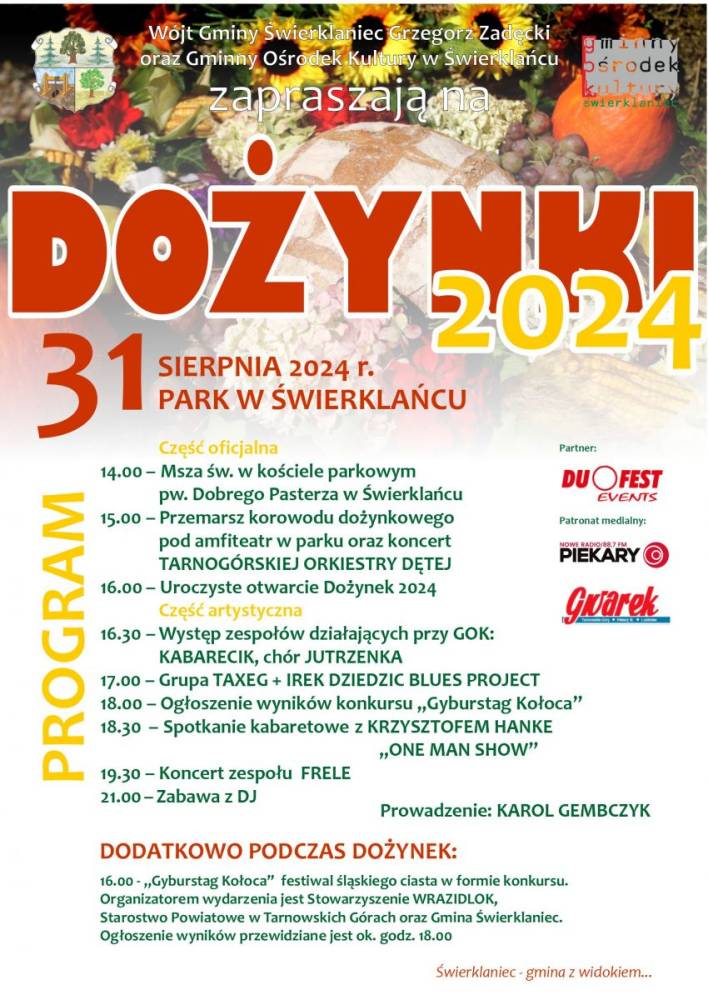 Plakat - Dożynki gminne 2024