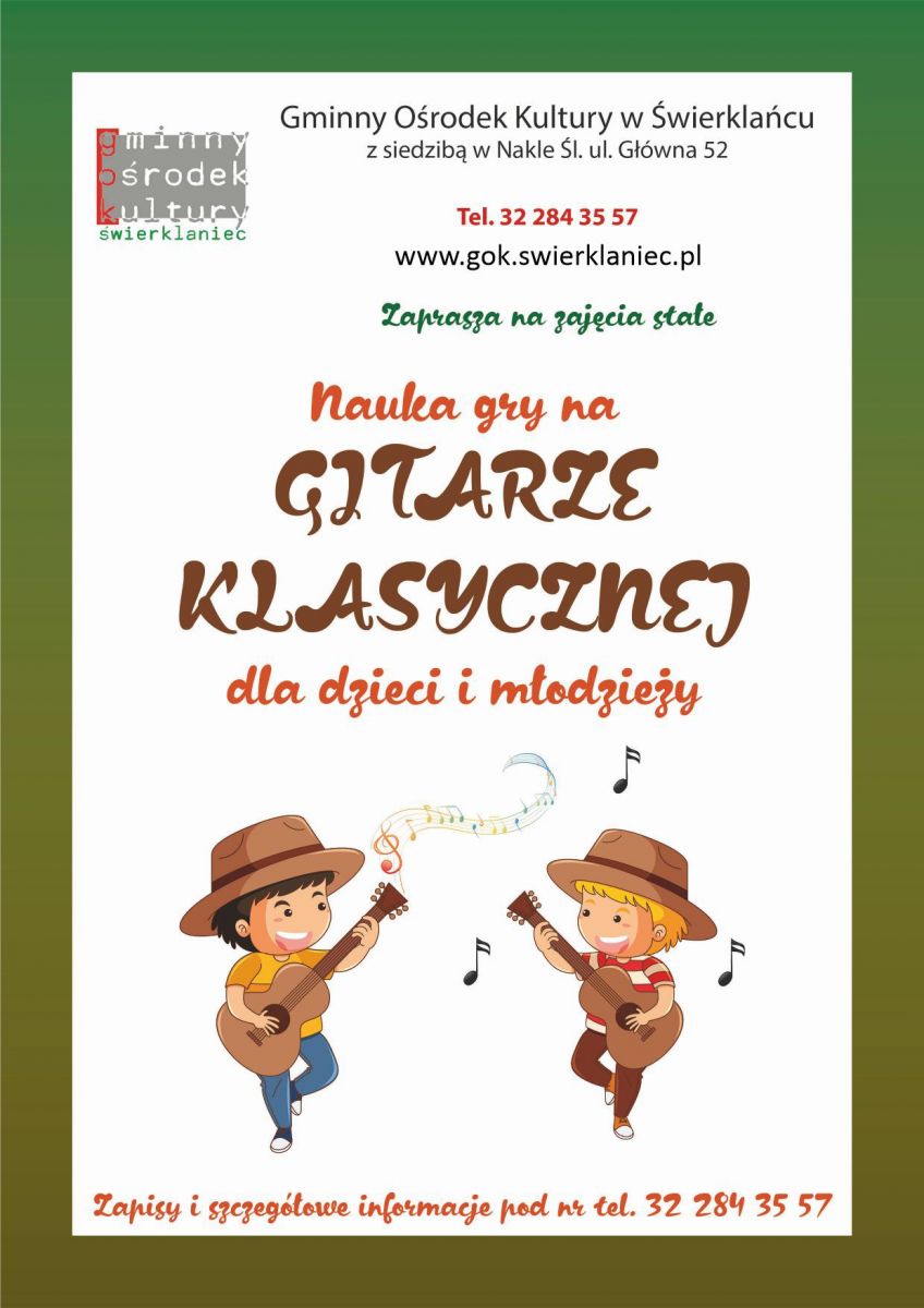 Plakat - nauka gry na gitarze