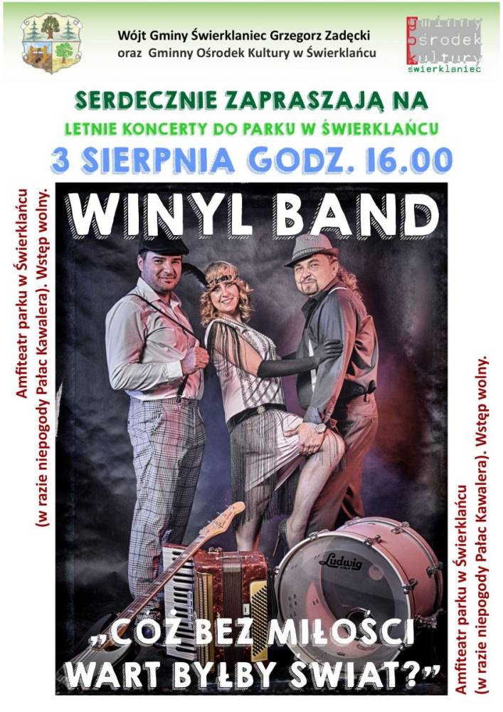 Plakat - koncert wakacyjny - Winyl Band