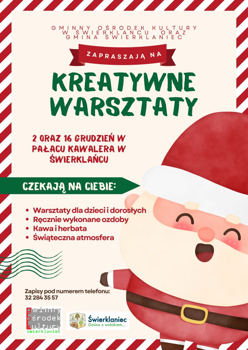 Plakat - Kreatywne Warsztaty.