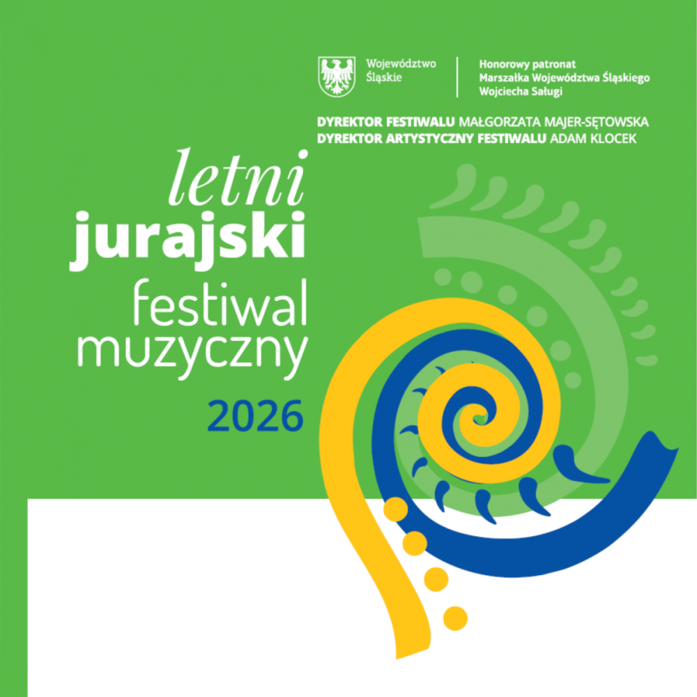 Grafika promująca koncert w ramach Letniego Jurajskiego Festiwalu Muzycznego 2026.