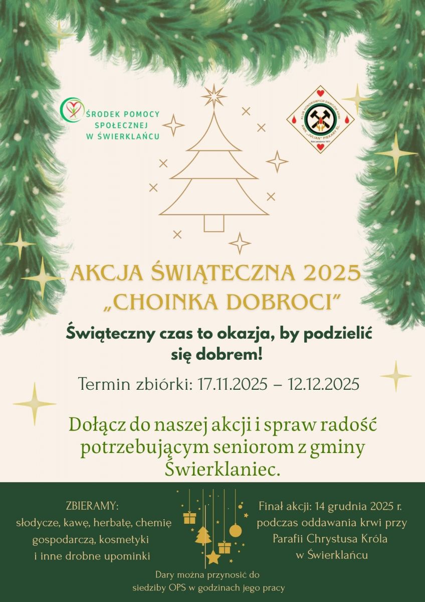 Plakat - "Choinka Dobroci" - Akcja Świąteczna 2025.
