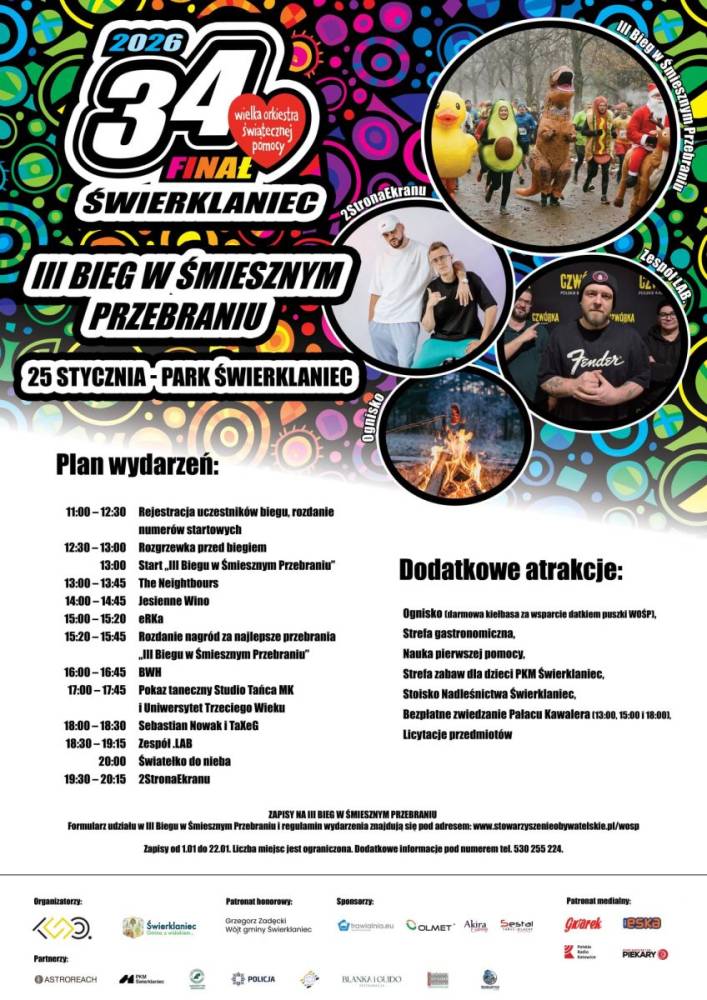 Plakat promujący 34 Finał WOŚP w Świerklańcu