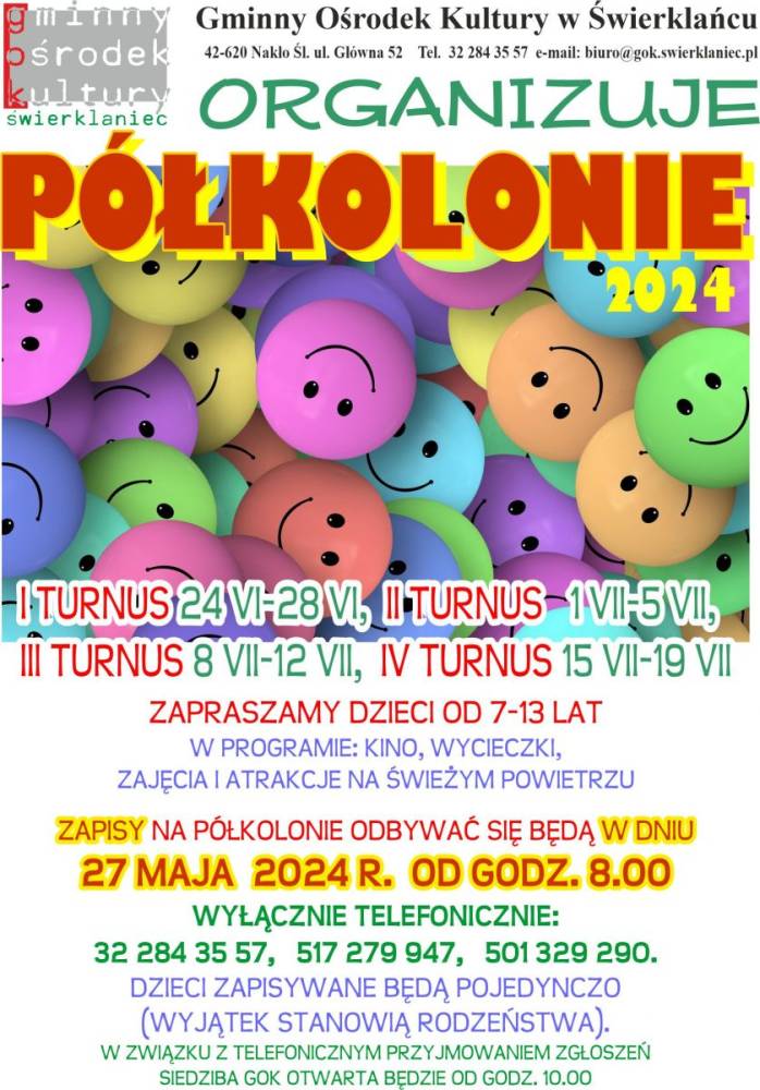 Plakat - półkolonie 2024