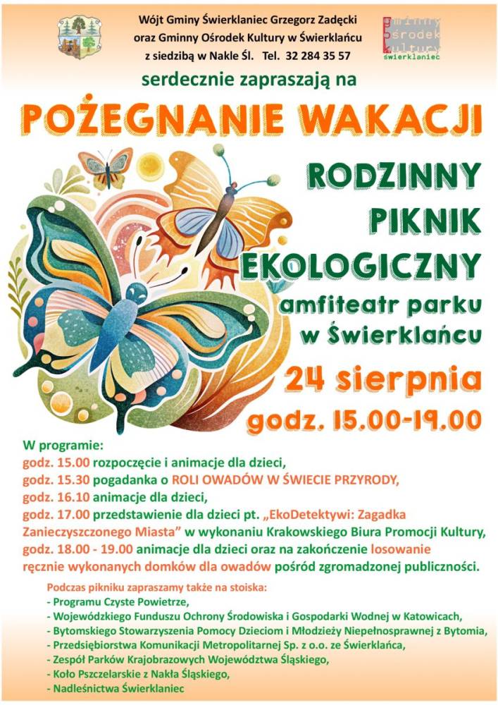 Plakat - Pożegnanie wakacji - 24 sierpnia 2024