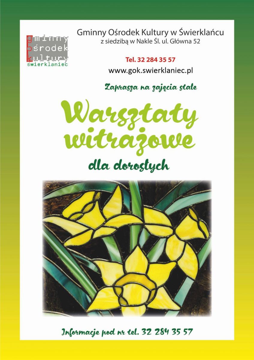 Plakat - warsztaty witrażowe