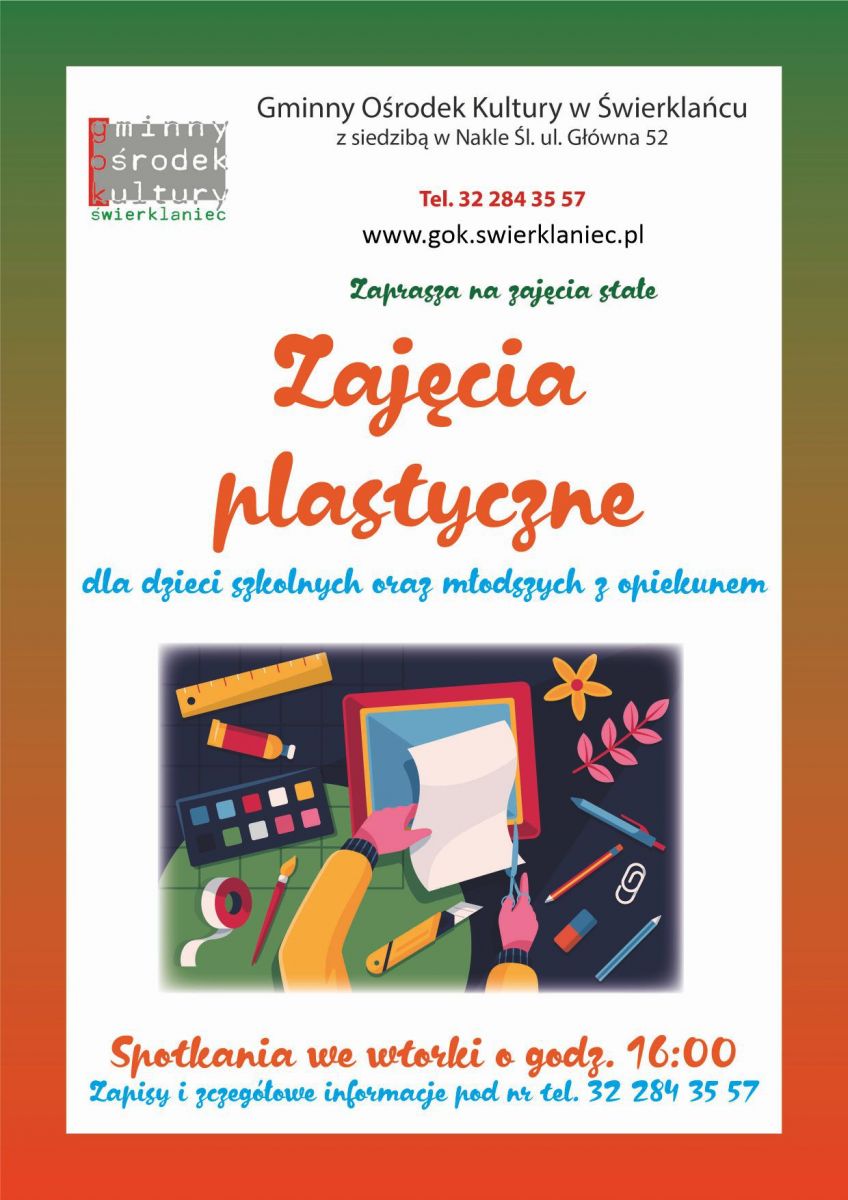 Plakat - zajęcia plastyczne