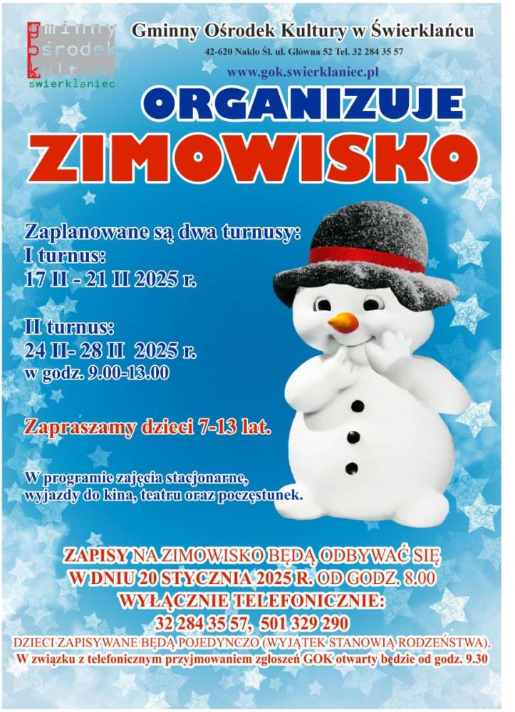 Plakat - zimowisko 2025